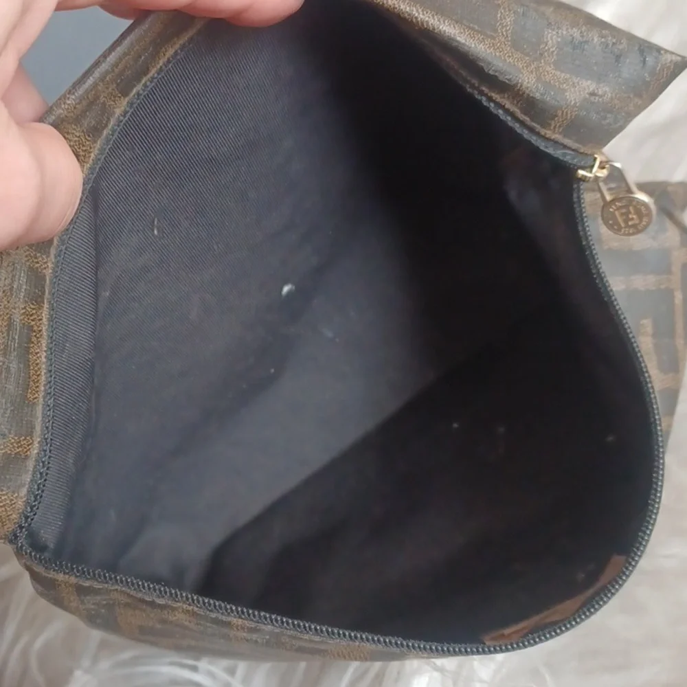 Vintage Fendi Brown Monogram Pouch
